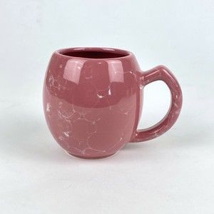 Unbranded 16 fl oz Dusty Pink Marbled Swirl Pattern Coffee Tea Mug Cup
